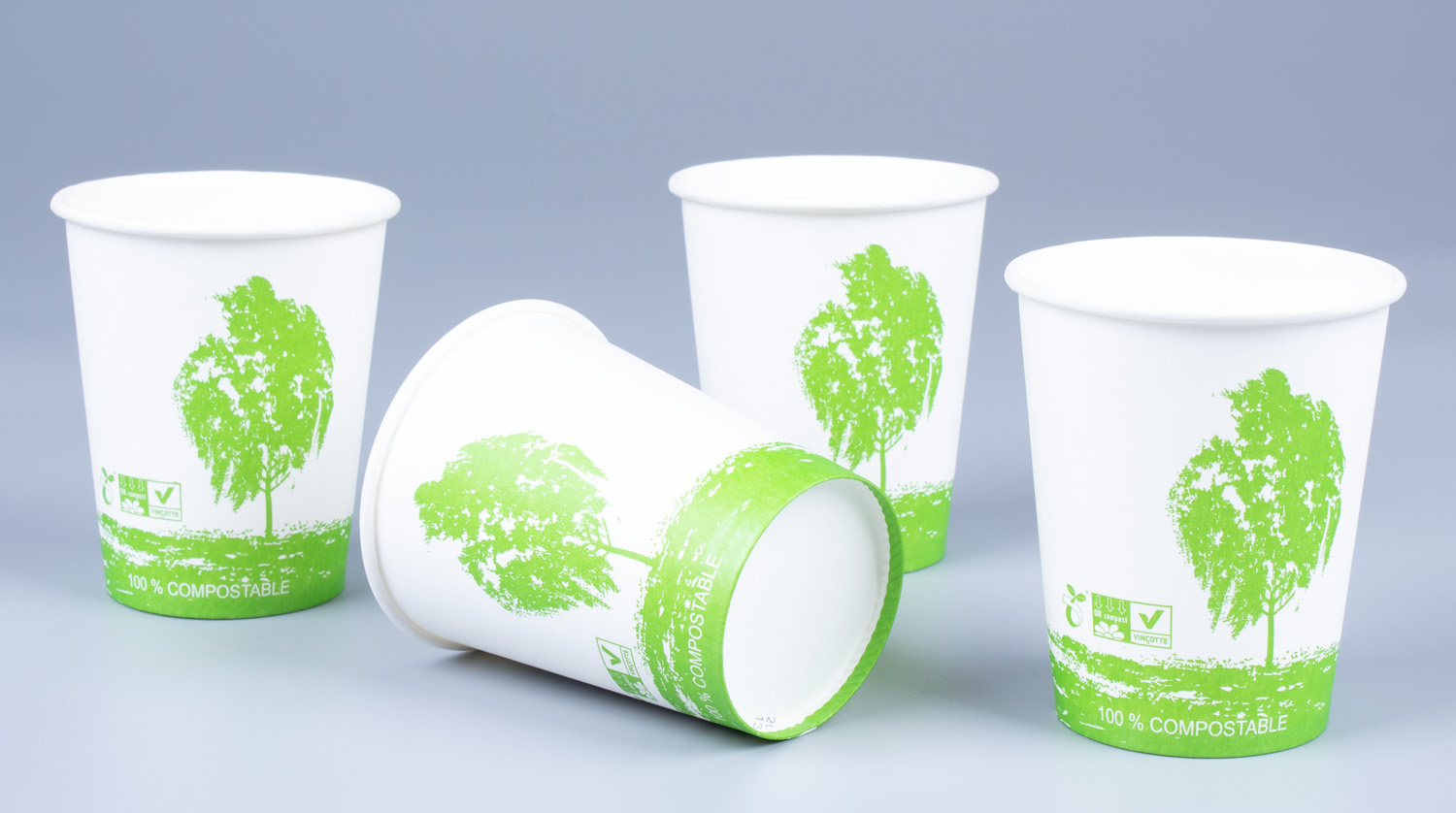 Bicchieri di carta BIO ECO compostabili e riciclabili produzione e vendita all'ingrosso MoraCup